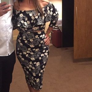 Set of crop top and skirt